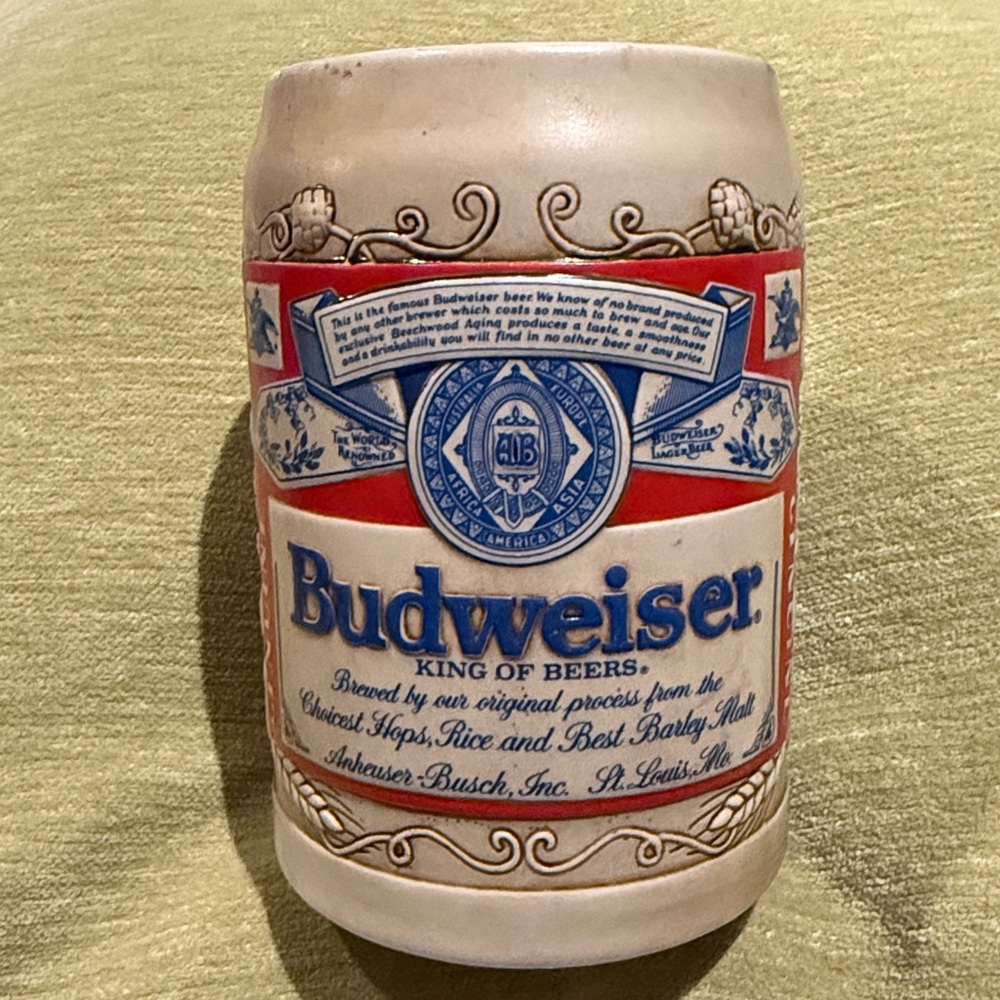 Budweiser King Of Beers Ceramarte Stein Mug